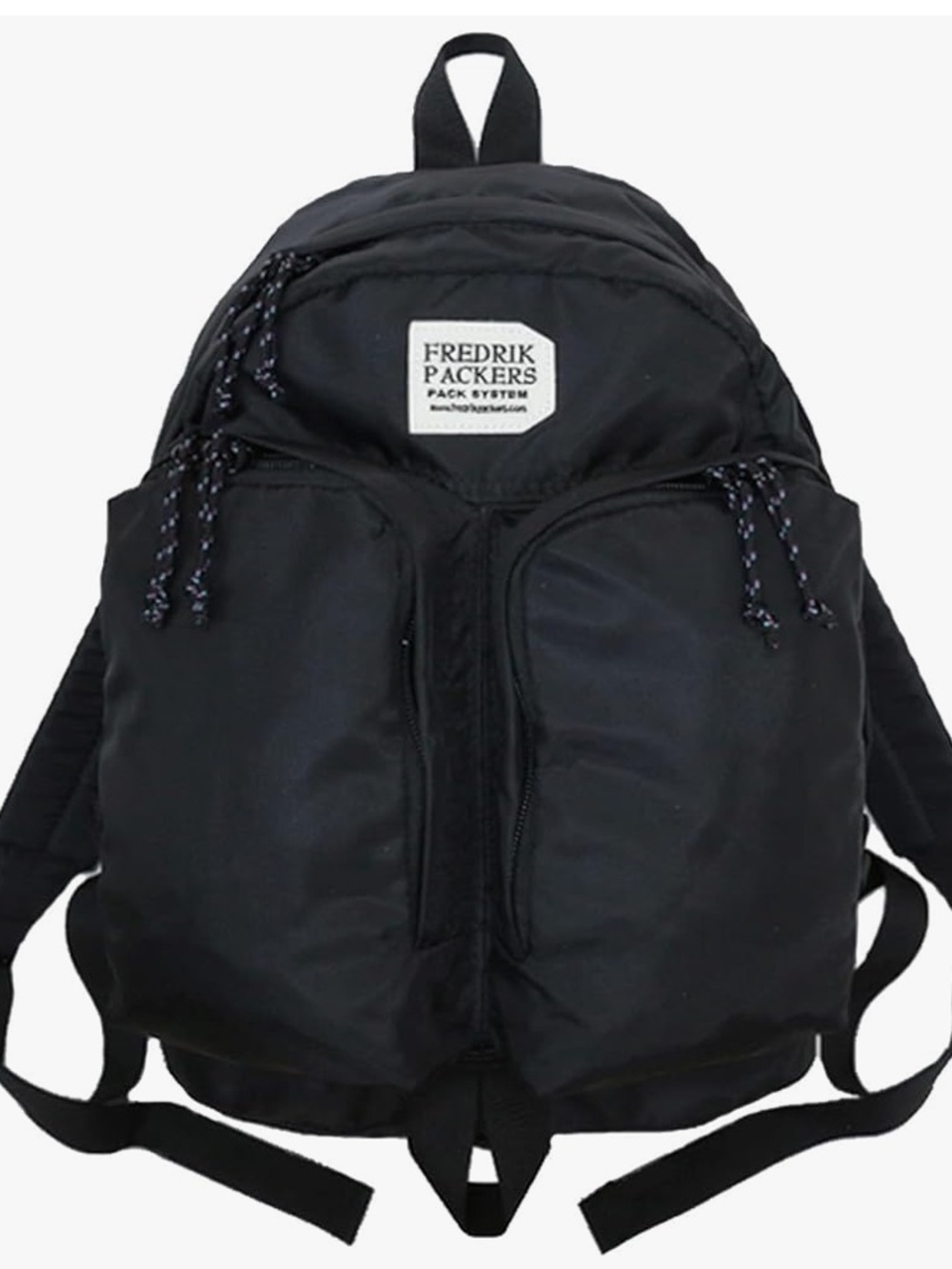 Fredrik Packers 420D Packcloth Nylon Twins Backpack from Japan - Black